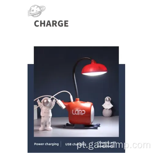 Lâmpada de estudo recarregável para proteção e aprendizado ocular